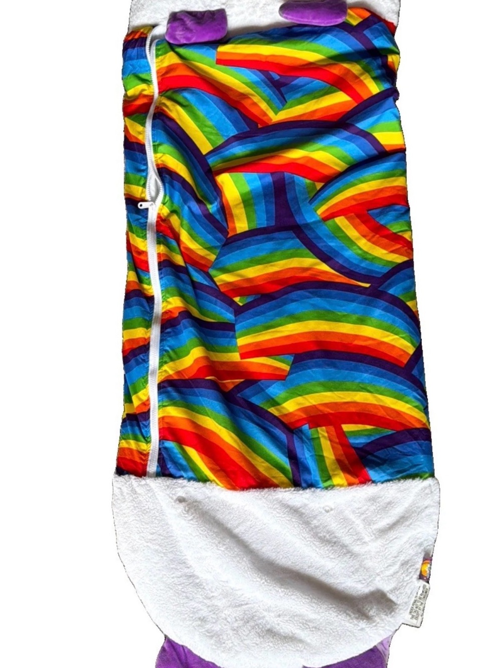 Kids Hapoy Nappet Rainbow Stripe unicorn Sleeping Bag Pajama Sack - Multicolor